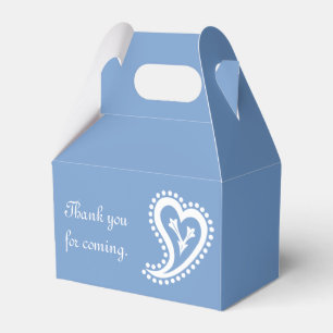 甘いペイズリーハートをPeriwinkle Favor Boxに フェイバーボックス