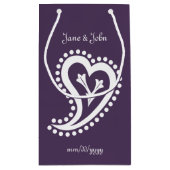 甘いペイズリーハートインパープル抱き枕 スモールペーパーバッグ (裏面)