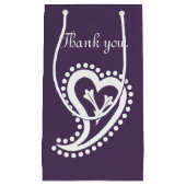 甘いペイズリーハートインパープル抱き枕 スモールペーパーバッグ (正面)