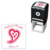 甘いペイズリーハート自己インク付きアクセントスタンプ セルフインキングスタンプ (インサイチュ)