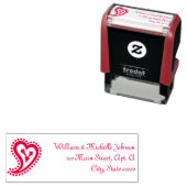 甘いペイズリーハート自己インク入力アドレススタンプ セルフインキングスタンプ (インサイチュ)