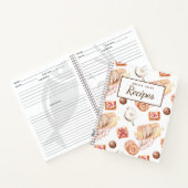 甘いペストリ焼いたーのカスタマイズ可能なレシピブック ノートブック (内部)