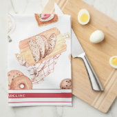 甘いペストリ焼いたーのカスタマイズ キッチンタオル (四つ折り)