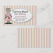 甘いペット着席の名刺 名刺 (正面/裏面)