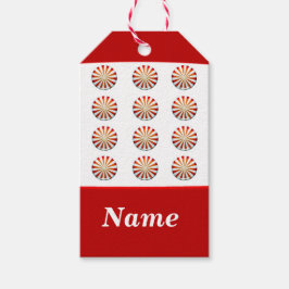 甘いペパーミントキャンディーギフトラベルへのスイーツ ギフトタグ