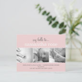 甘いホタテの誕生のお知らせ – ベビーガール 案内ポストカード (スタンド正面)