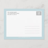 甘いホタテの誕生のお知らせ – 男の赤ちゃん 案内ポストカード (裏面)