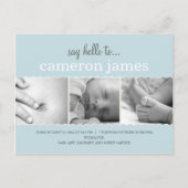 甘いホタテの誕生のお知らせ – 男の赤ちゃん 案内ポストカード (正面)