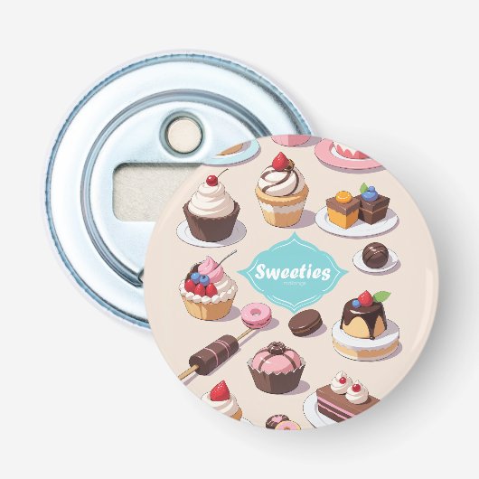 甘いボタンボトルオープナー 栓抜き (正面)