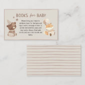 甘いボホウォーターの色の動物の本ベビー エンクロージャーカード (正面/裏面)