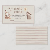 甘いボホウォーター色の動物おむつラッフル エンクロージャーカード (正面/裏面)