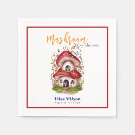 甘いマッシュルームの妖精が途中にある スタンダードカクテルナプキン