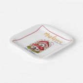 甘いマッシュルームの妖精が途中にある ペーパープレート (傾斜あり)