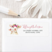 甘いママとベビーラムフローラベビーシャワー ラベル (インサイチュ)