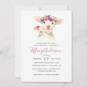 甘いママとベビーラムフローラベビーシャワー 招待状 (正面)