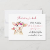 甘いママとベビーラムベビーシャワーブックカード 招待状 (正面)