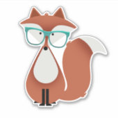 甘いマンガレッドキツネビニールステッカー シール (正面)