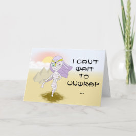 甘いミイラ（女性）とハート カード