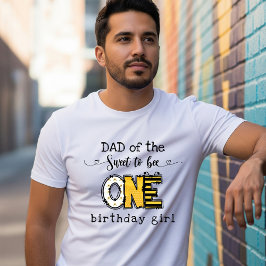 甘いミツバチに育ったパパの娘の誕生日おめでとう フラワーフラワー Tシャツ