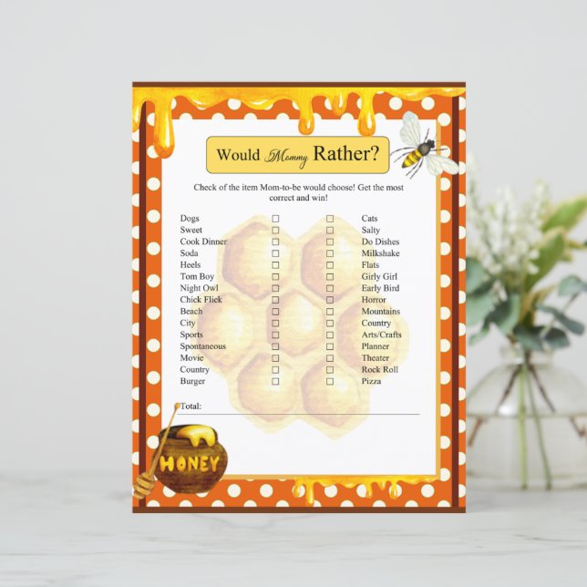 甘いミツバチの赤ちゃんシャワーはママではなくゲーム (スタンド正面)