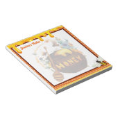 甘いミツバチの赤ちゃんシャワー ノートパッド (アングル)