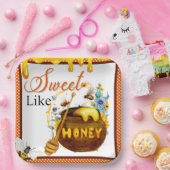 甘いミツバチの赤ちゃんシャワー ペーパープレート (パーティー)