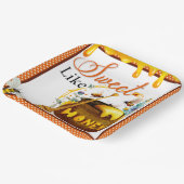 甘いミツバチの赤ちゃんシャワー ペーパープレート (傾斜あり)