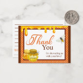 甘いミツバチ赤ちゃんシャワーありがとうノートカード ノートカード (正面/裏面インサイチュ)