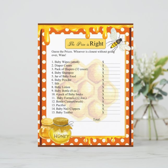 甘いミツバチ赤ちゃんシャワー価格は正しいゲーム (スタンド正面)