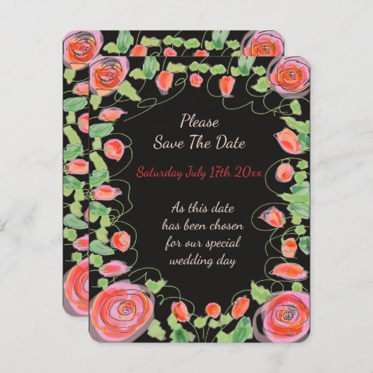 甘いミニすごい日付のアラームを保存 出欠カード (正面/裏面)