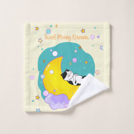 "甘いムーニーの夢"子猫眠る月 ウォッシュタオル