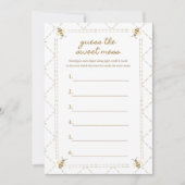 甘いメチャバチ赤ちゃんシャワーゲームカードを推測 招待状 (正面)