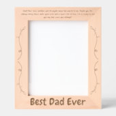 甘いメッセー最高のジパパ永遠の父の日の贈り物 レーザー彫刻フレーム (正面)