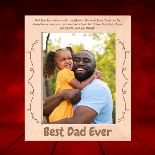 甘いメッセー最高のジパパ永遠の父の日の贈り物 レーザー彫刻フレーム