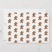 甘いメリークリスマスのジンジャーブレッドの女の子の写真 シーズンカード (裏面)