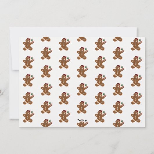 甘いメリークリスマスのジンジャーブレッドの女の子の写真 シーズンカード (裏面)