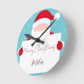 甘いメリークリスマス ラウンド壁時計 (傾斜)