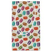 甘いメレンゲが付いているカラフルなmacaroon スモールペーパーバッグ (裏面)