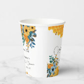 甘いモダンはちみつビーフローラベビーシャワーウェルカム 紙コップ (右)