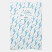 甘いモダンキリン赤ちゃんシャワーギフト キッチンタオル (縦)