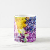 甘いモダン脆性フローラ水色 コーヒーマグカップ (中央)