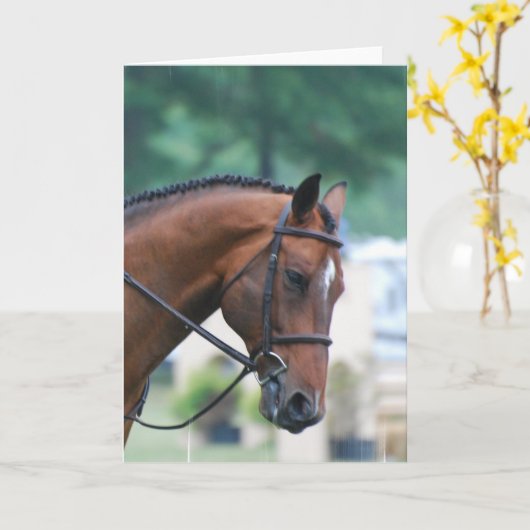 甘いモーガンの馬の挨拶状 カード (黄色い花)