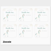 甘いユニコーンの子供たちの蔵書票 スクエアシール (シート)