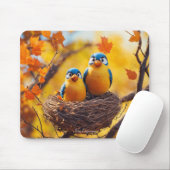 甘いラブバードのマウスパッド マウスパッド (マウス)