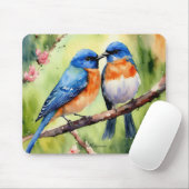 甘いラブバードのマウスパッド マウスパッド (マウス)