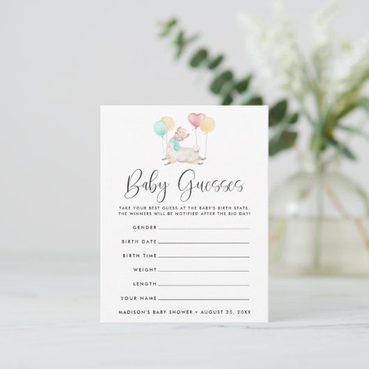 甘いラマ赤ちゃんシャワー推理ゲーム (スタンド正面)