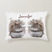 甘いリスのアクセント枕 アクセントクッション (正面)