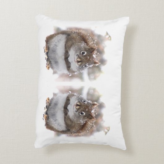 甘いリスのアクセント枕 アクセントクッション (裏面(縦))