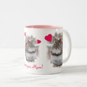 甘いリスの母の日 ツートーンマグカップ (正面右)