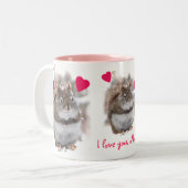 甘いリスの母の日 ツートーンマグカップ (正面左)